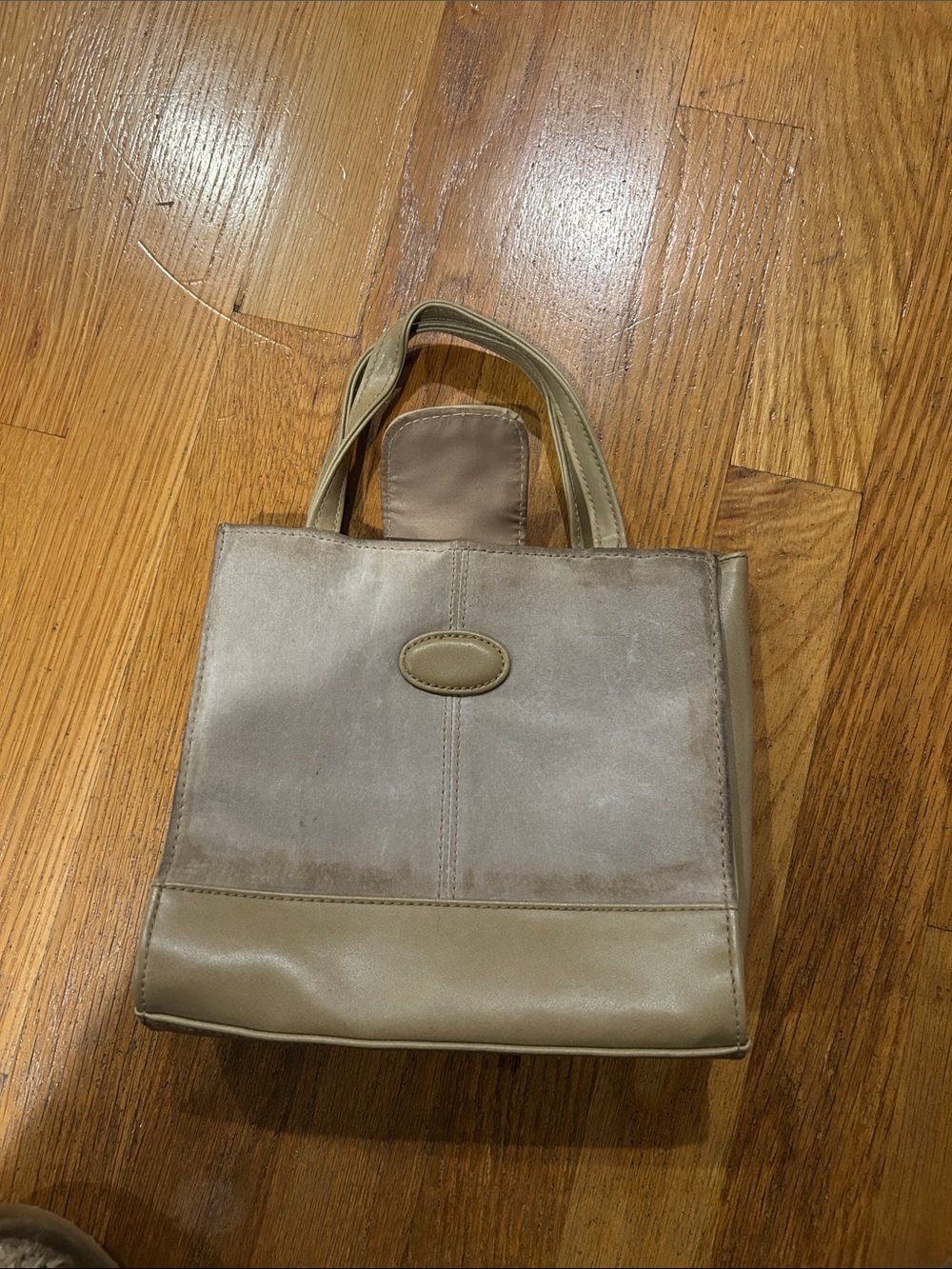 Women’s Tan Suede & Leather Tote Bag